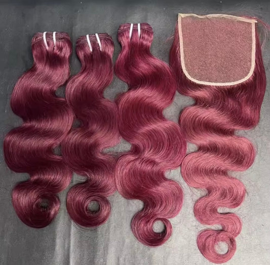 Raw Vietnamese Burgundy Body Wave Bundles